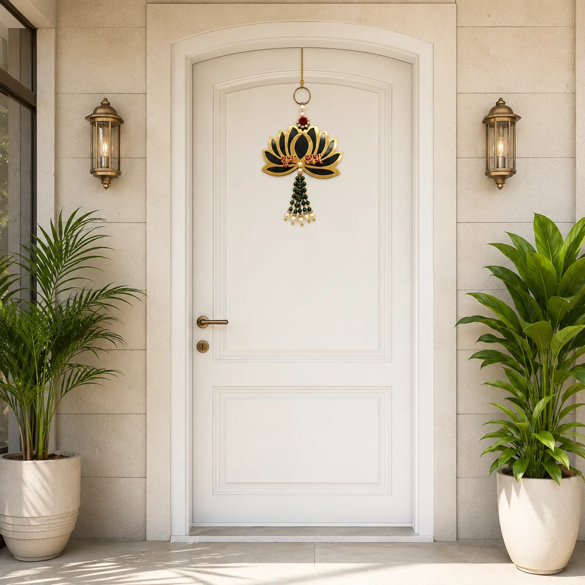 Handmade Lotus Shubh Labh Hanging – Decorative Door & Wall Décor for Home