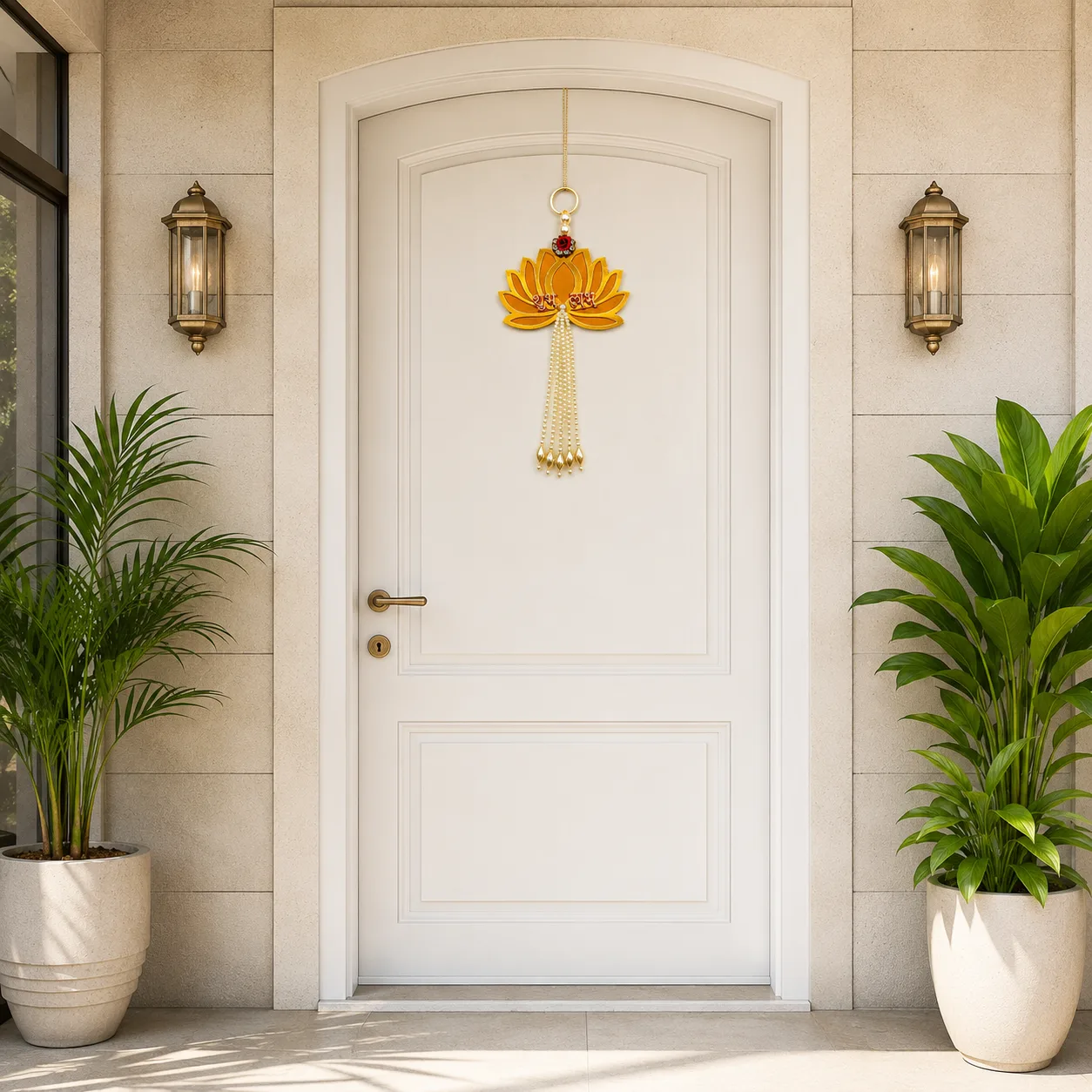Handmade Lotus Shubh Labh Hanging – Decorative Door & Wall Décor for Home