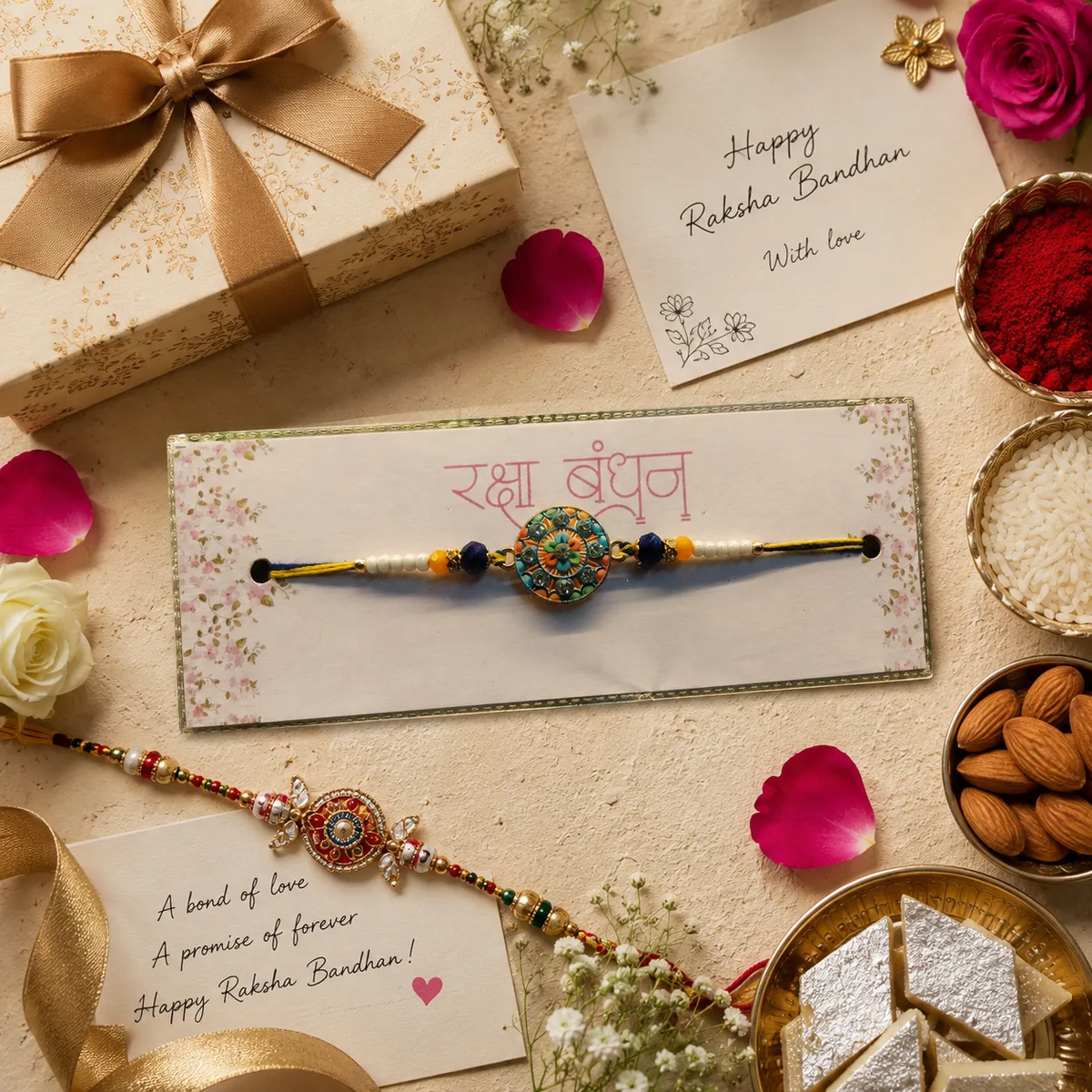 Premium Beaded Raksha Bandhan Rakhi