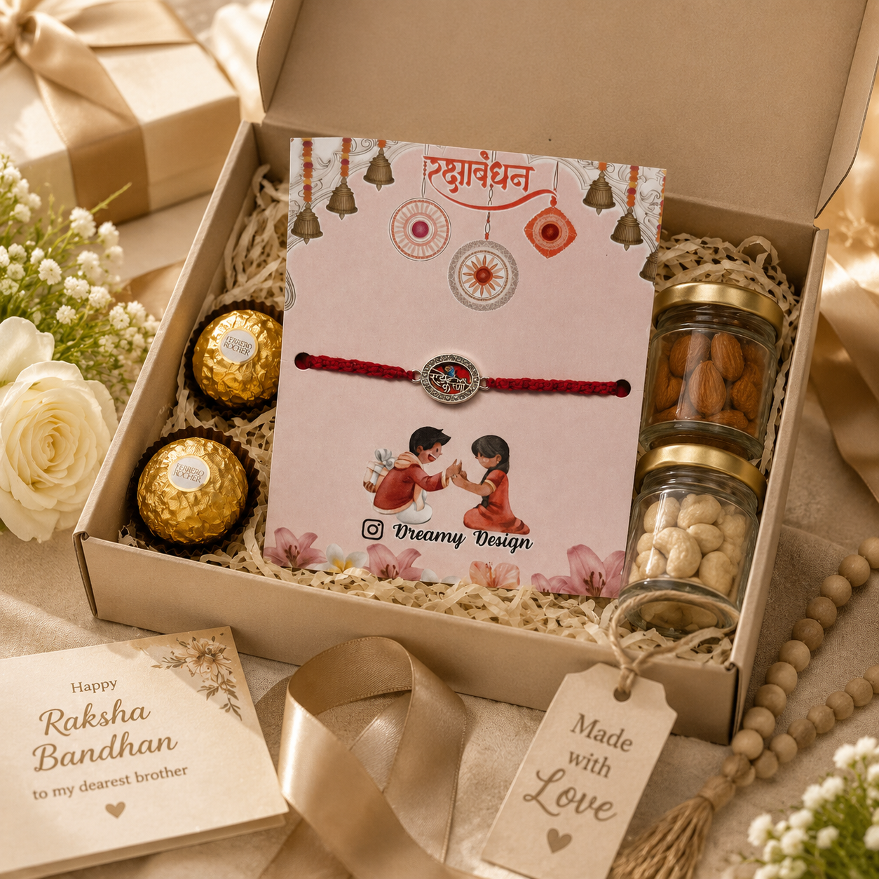 Tradional Thread Rakhi Pack of 2