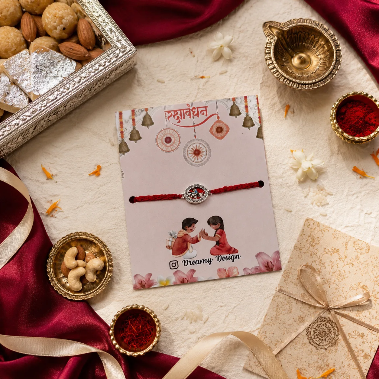 Tradional Thread Rakhi Pack of 2