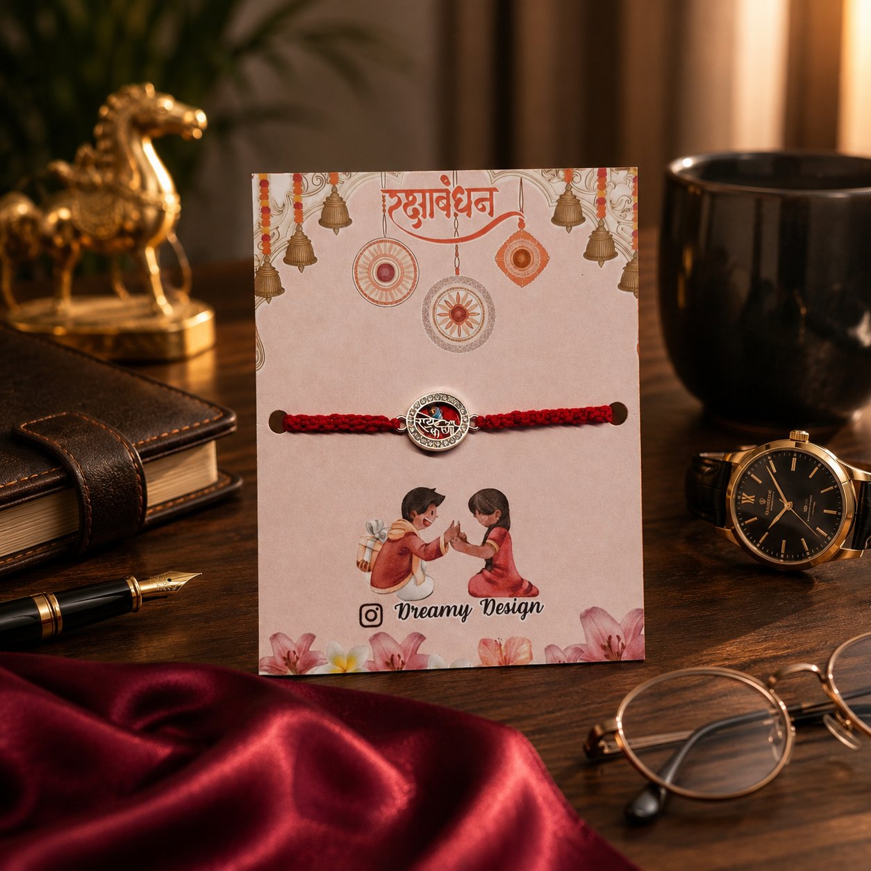 Tradional Thread Rakhi Pack of 2