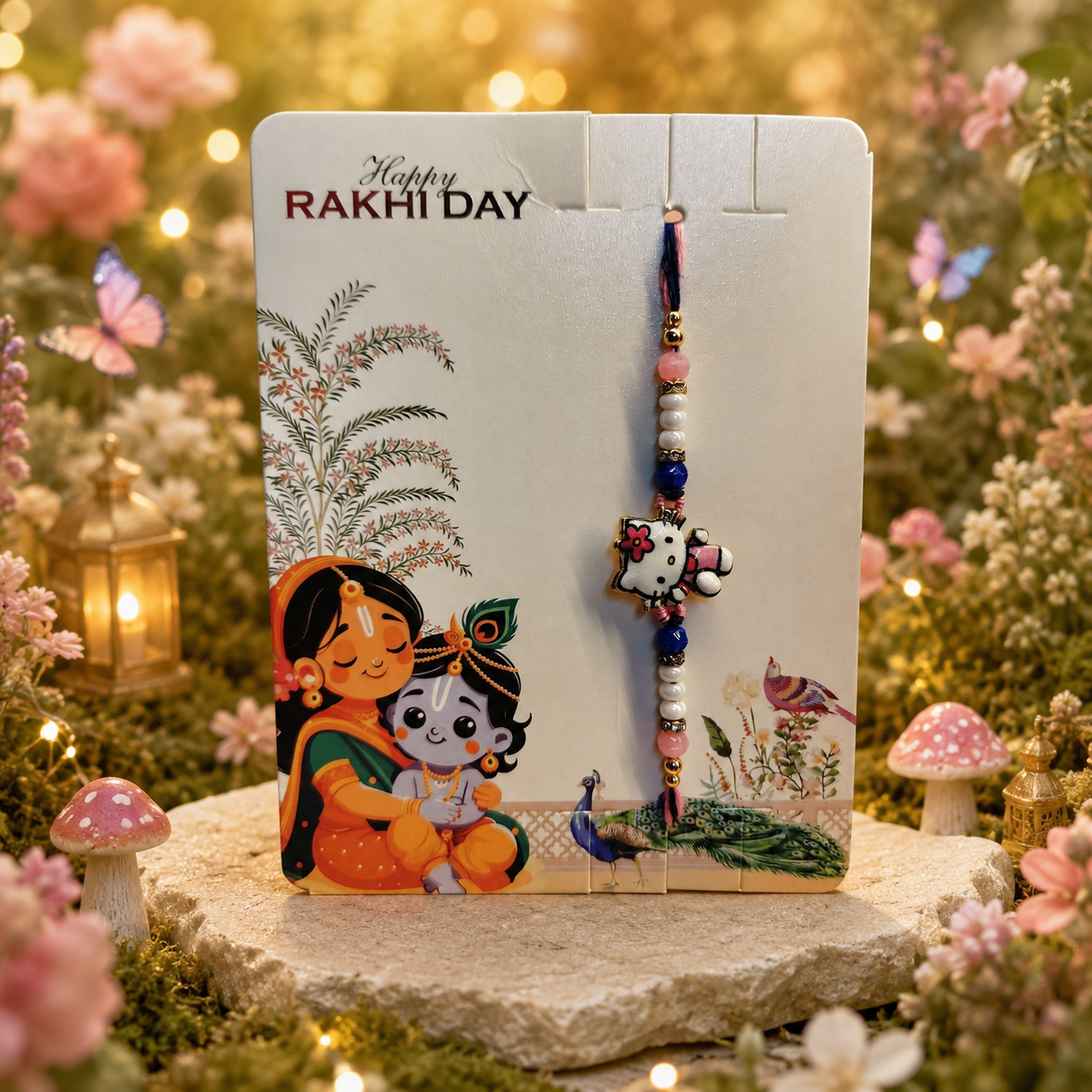 Cute Cartoon Kitty Rakhi Pack of 2