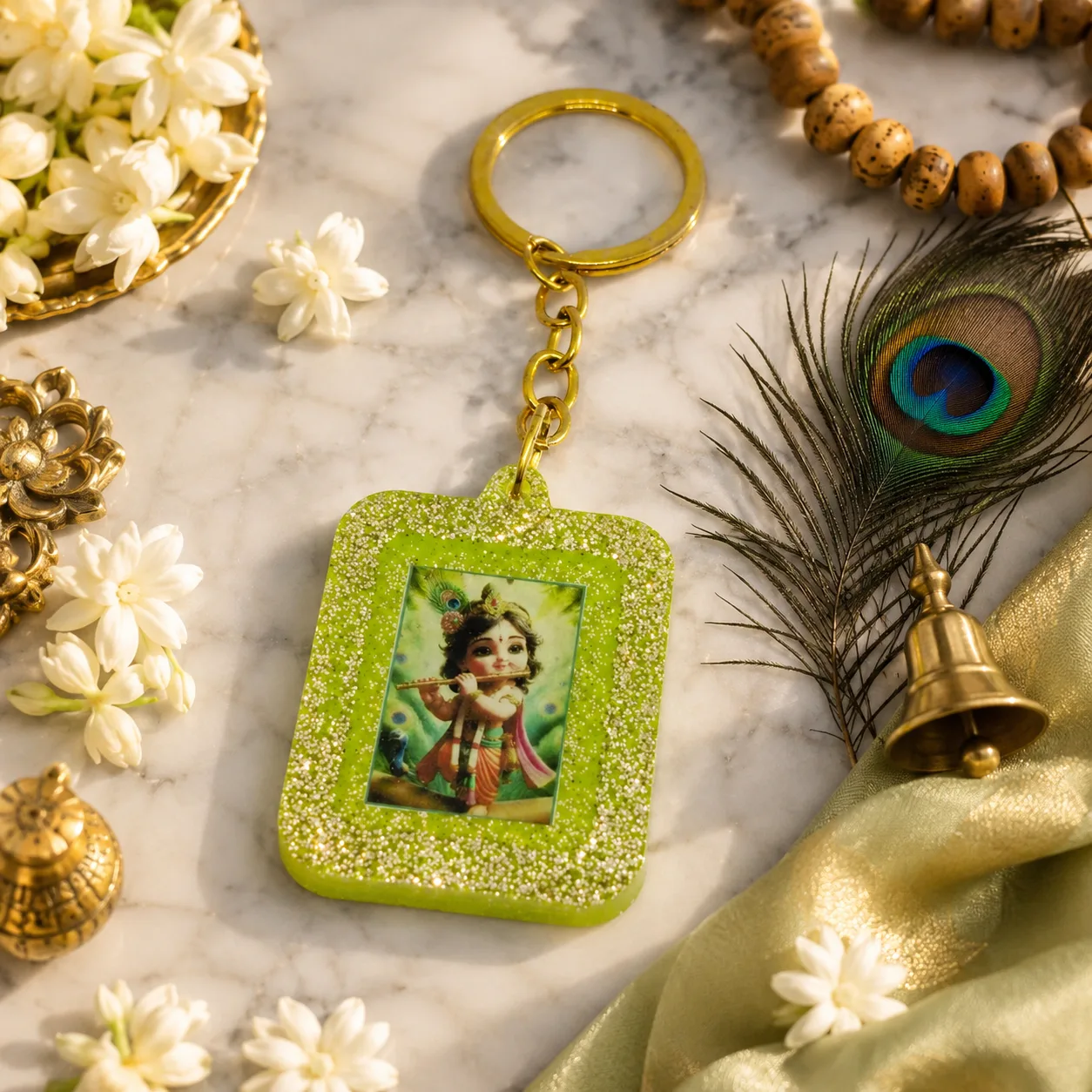 Resin evil eye keychains