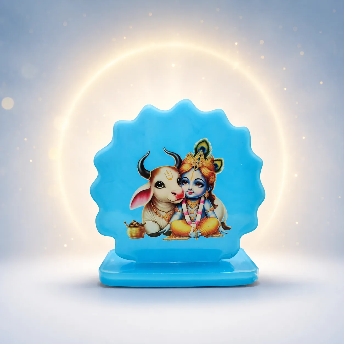 Handcrafted lord krishna  Car Dashboard Idol Set