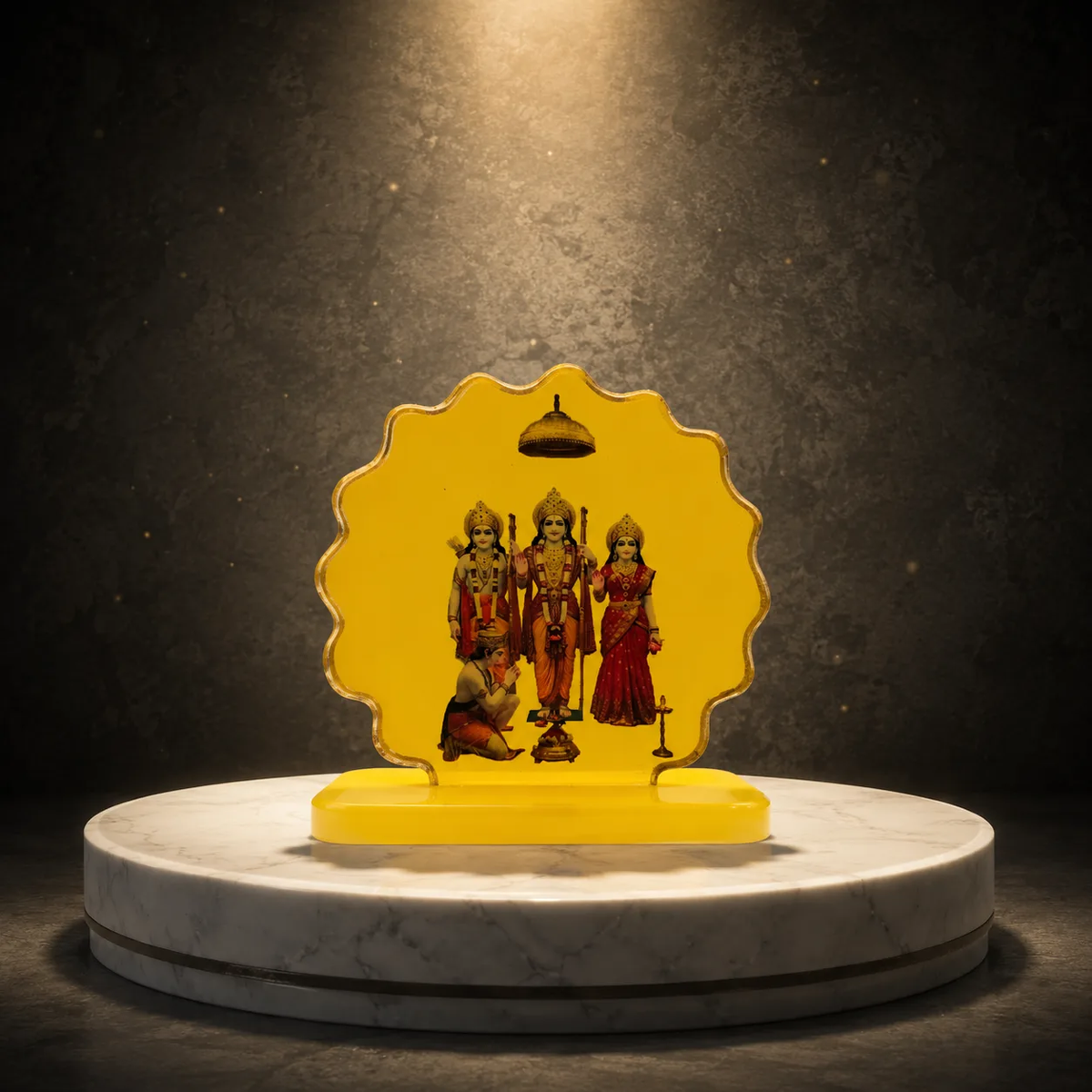 Handcrafted Ram Darbar Car Dashboard Idol Set
