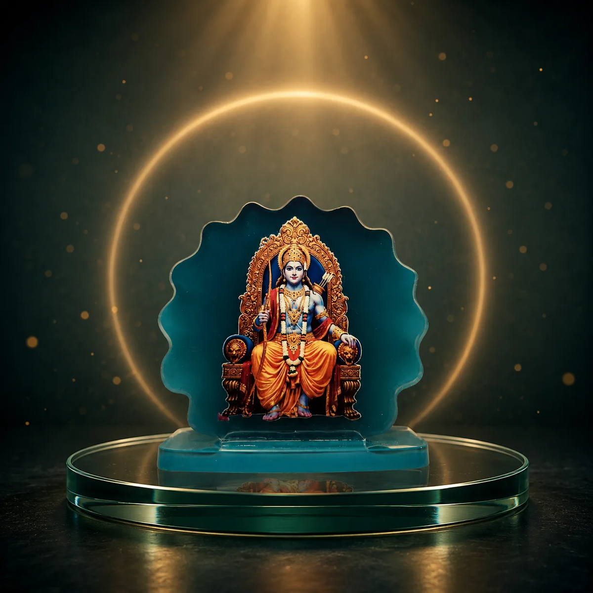 Handcrafted Shree Ram Car Dashboard Idol Set