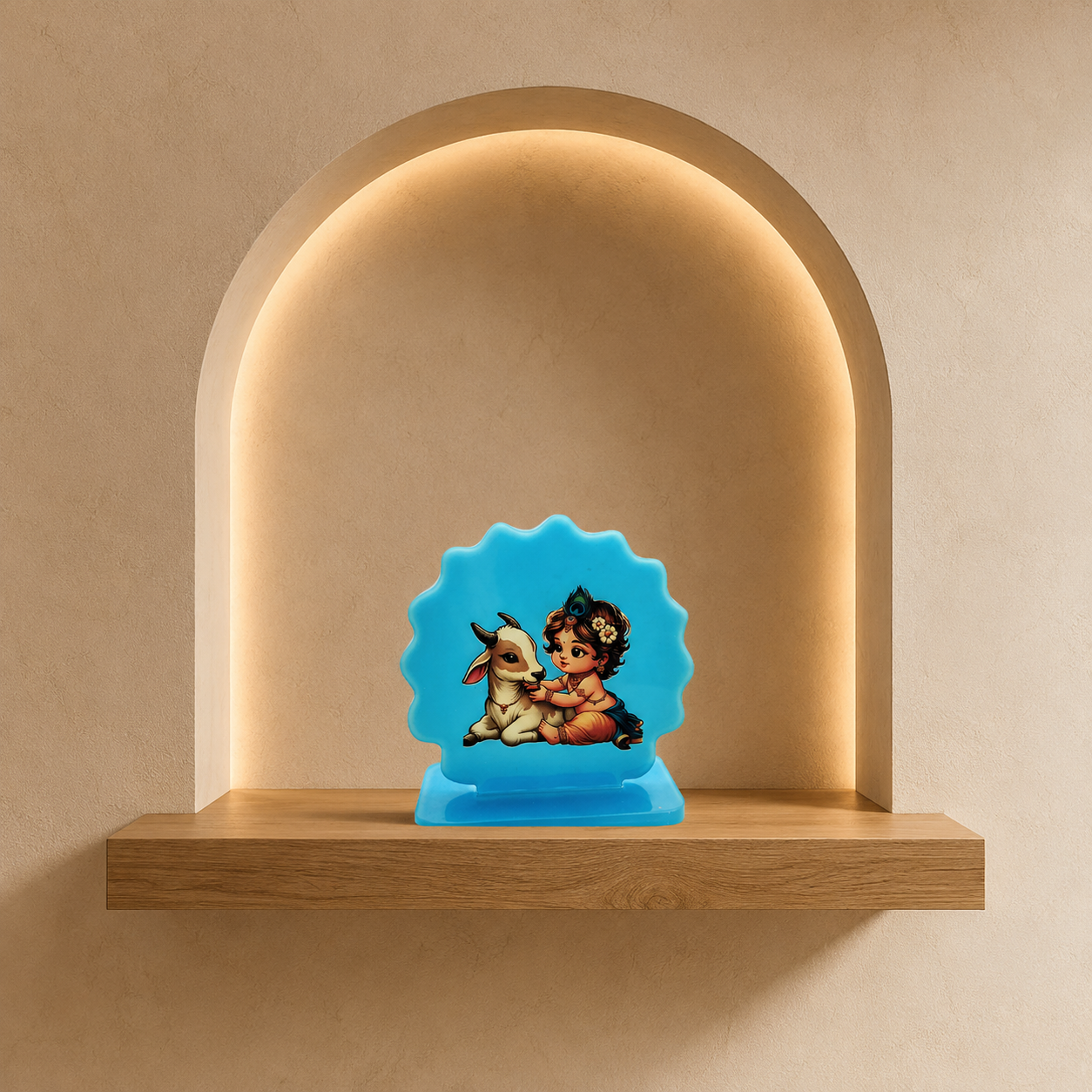 Handmade Resin Baby Krishna Car Dashboard Idol