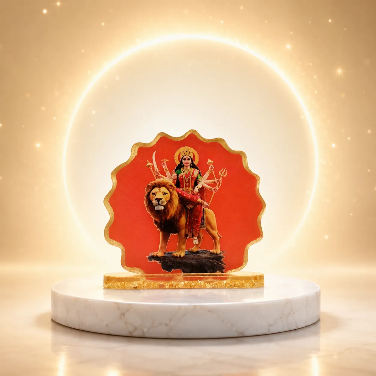 Handcrafted  Goddess Durga Car Dashboard