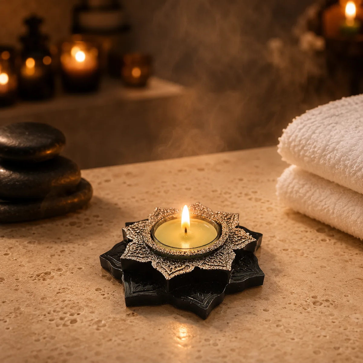 Handmade Lotus Tealight Candle Holder