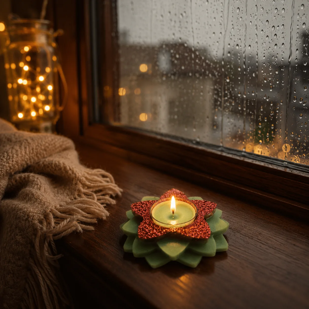 Handmade Lotus Tealight Candle Holder