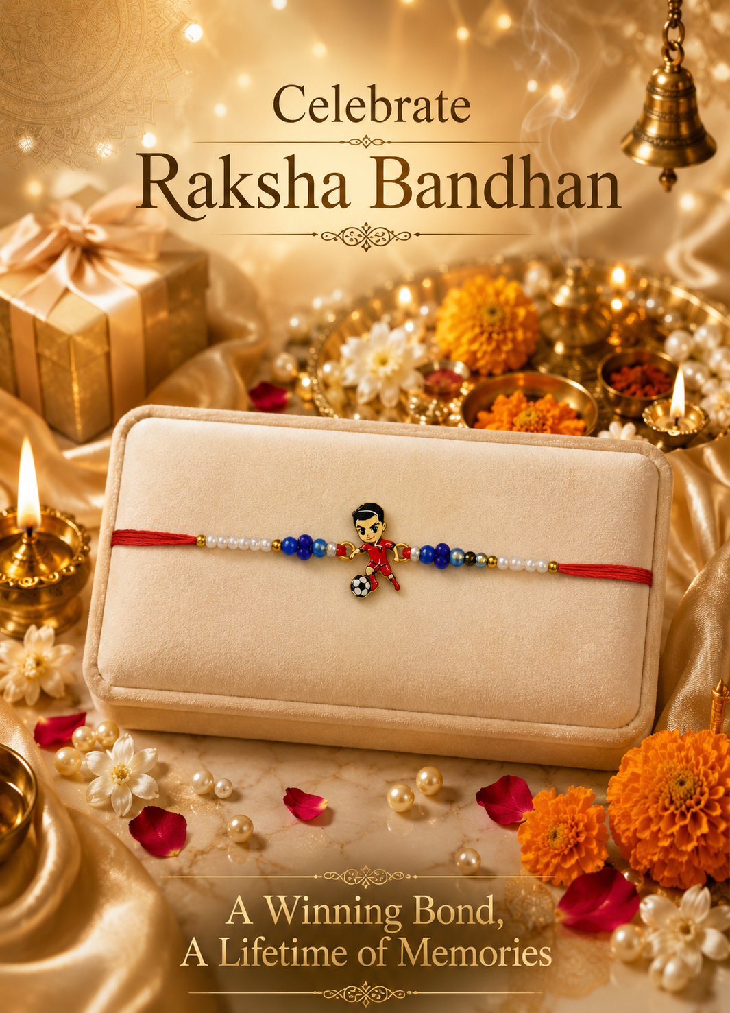 Handmade Sports Theme Designer Raksha Bandhan Rakhi