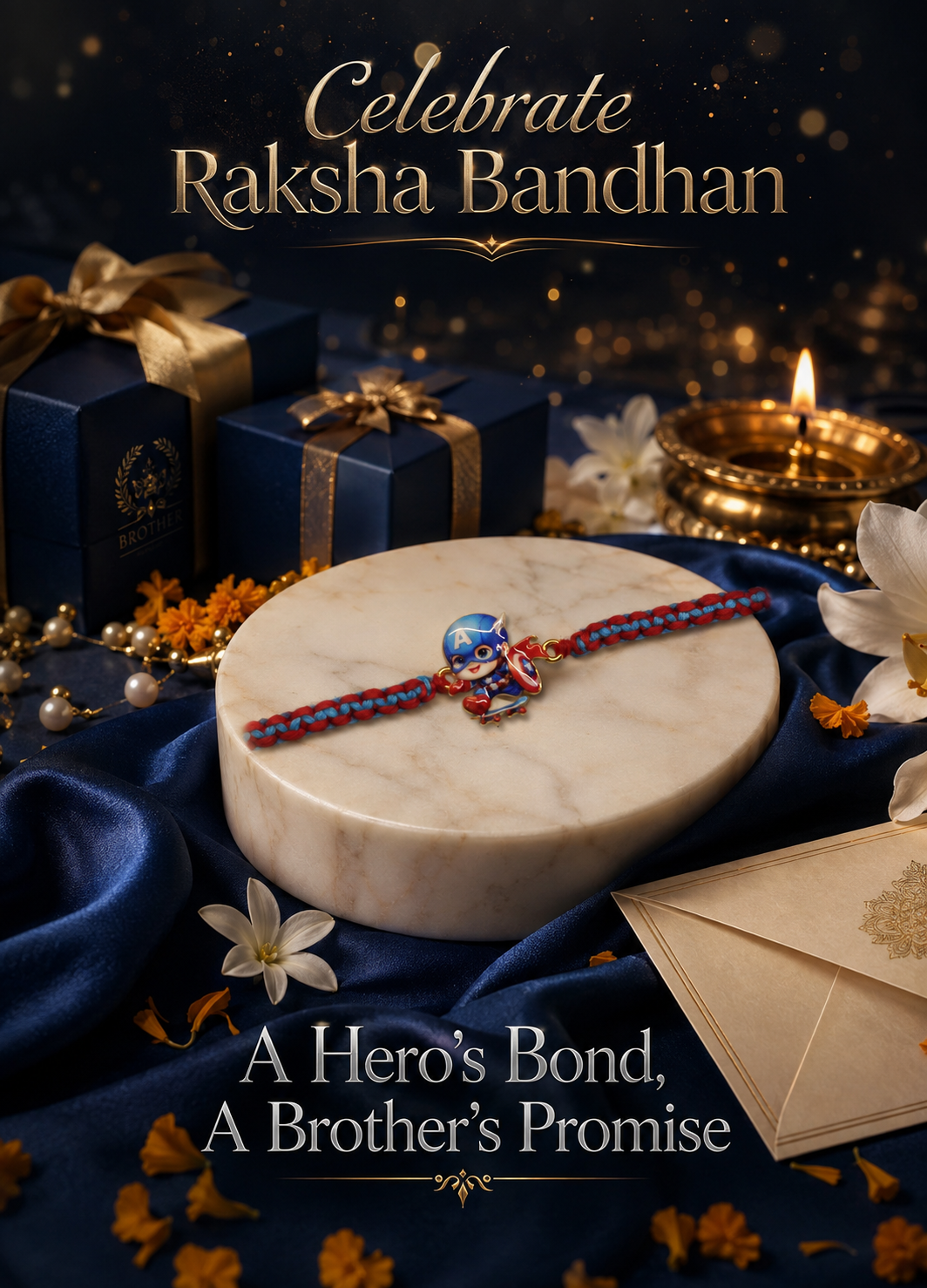 Captain America Kids Rakhi for Brother