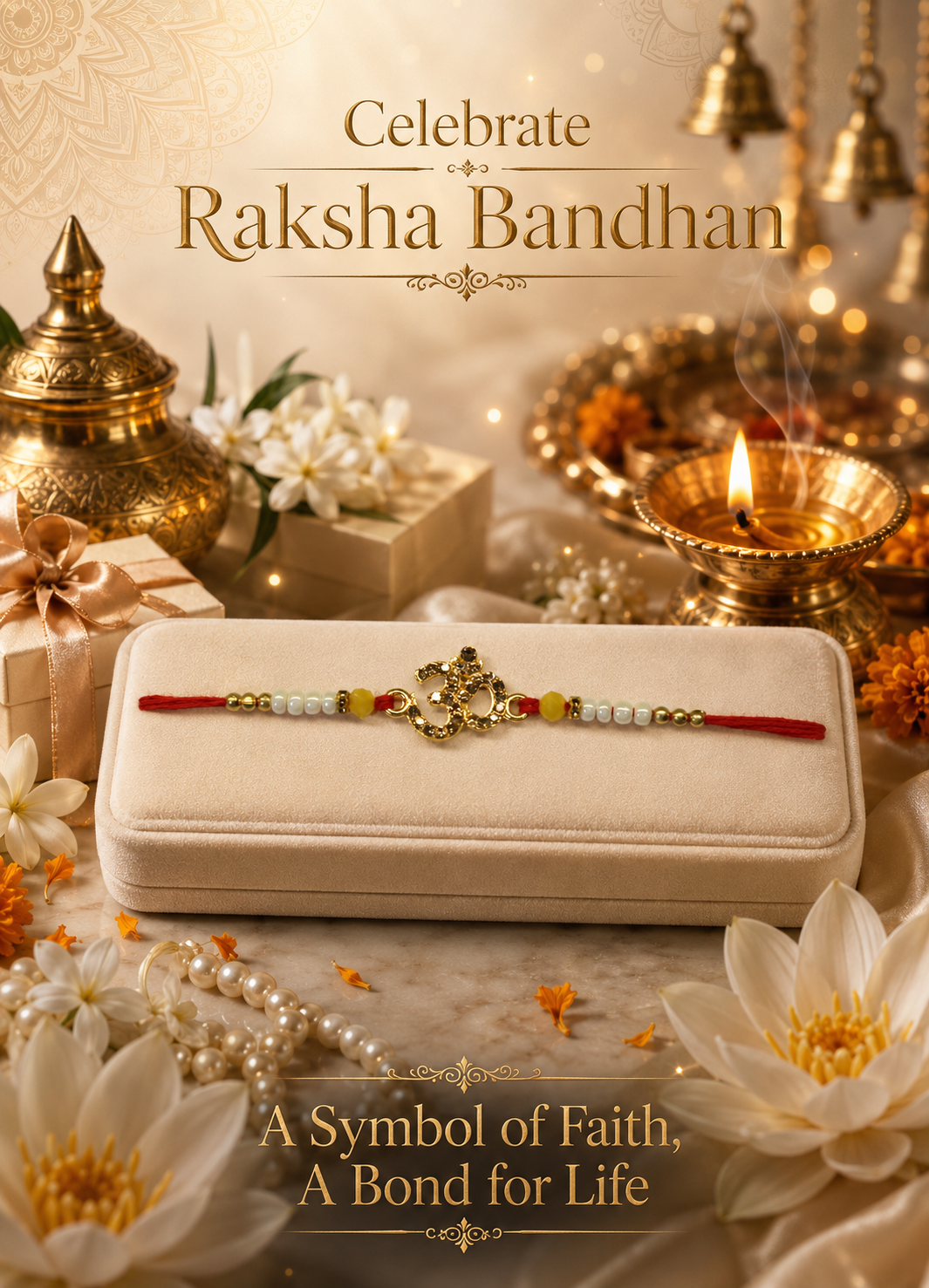 Handmade Om Rakhi for Brother