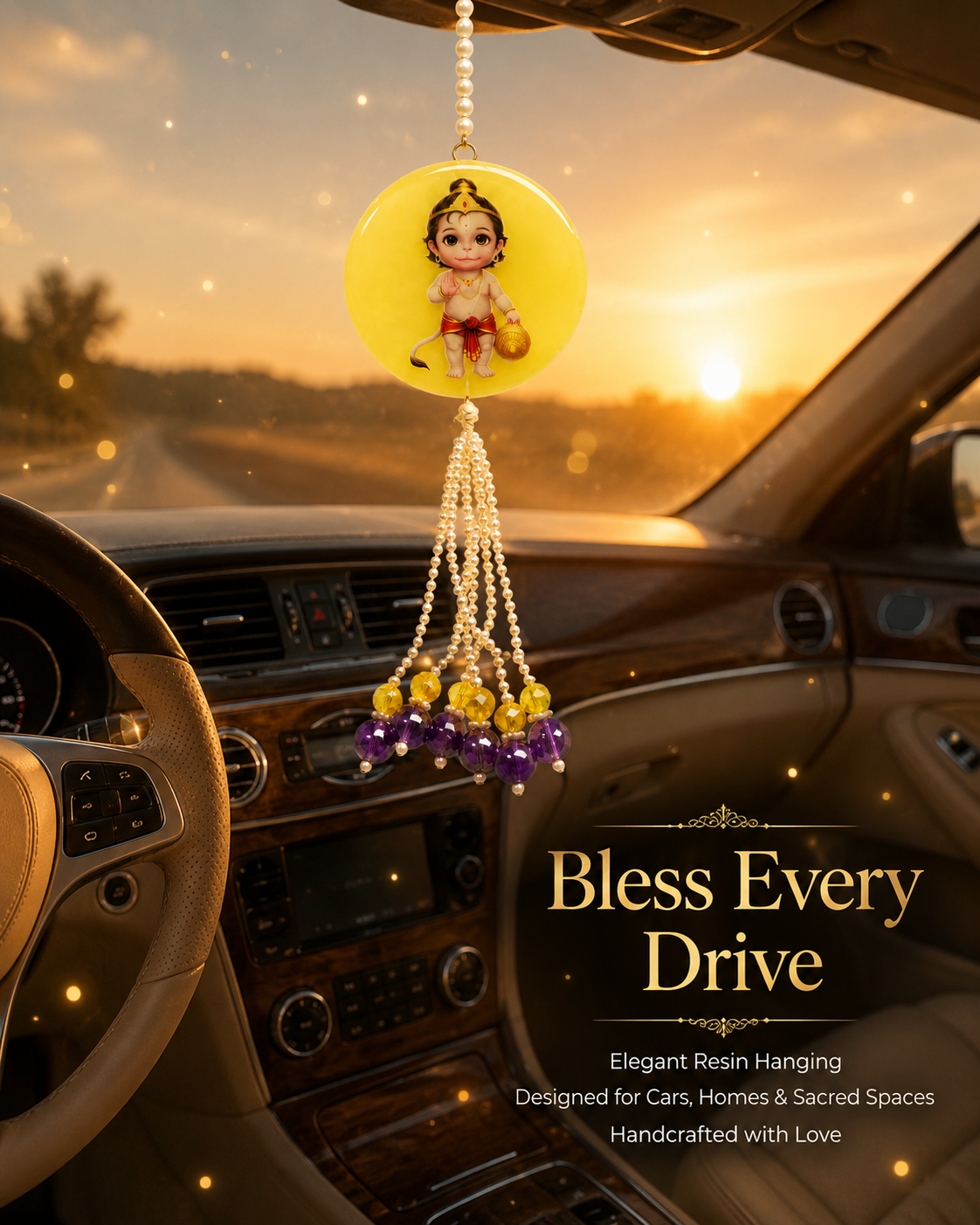 Handmade Resin lord Hanuman Car Hanging