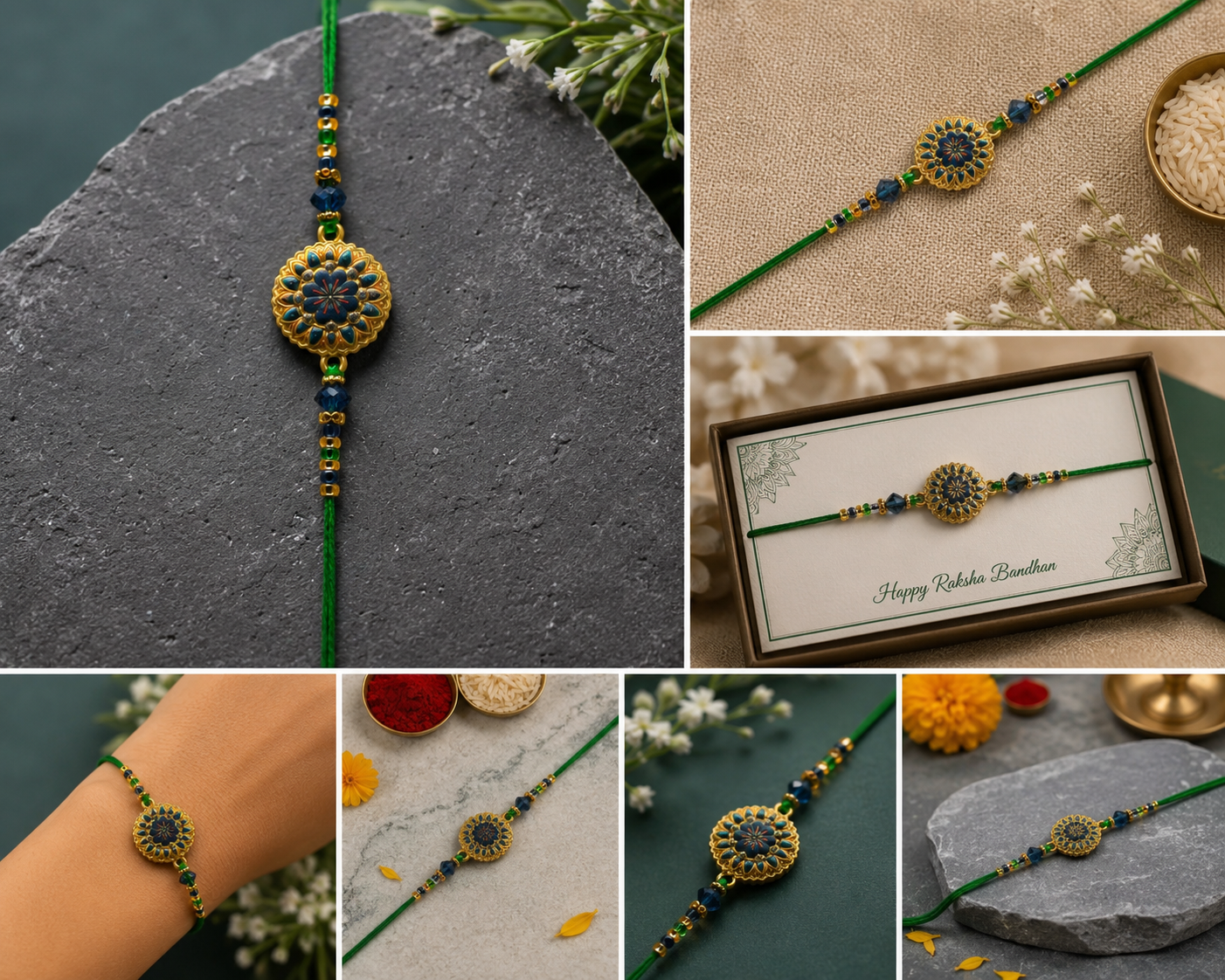 Elegant Beaded Rakhi