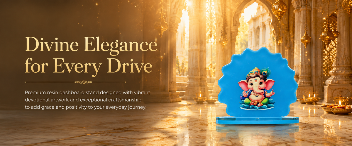 Handcrafted Ganesha Car Dashboard Idol Set
