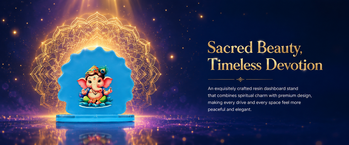 Handcrafted Ganesha Car Dashboard Idol Set