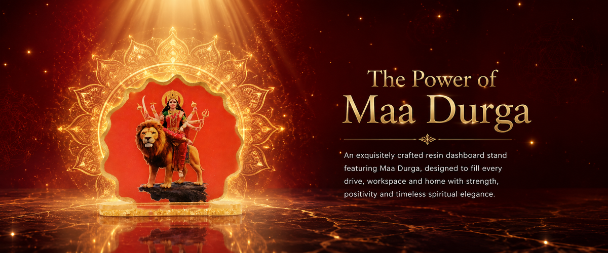 Handcrafted Goddess Durga Car Dashboard Idol Set