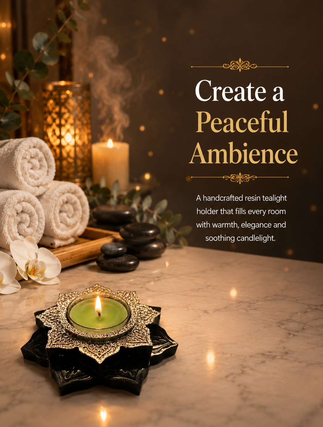 Handmade Lotus Tealight Candle Holder