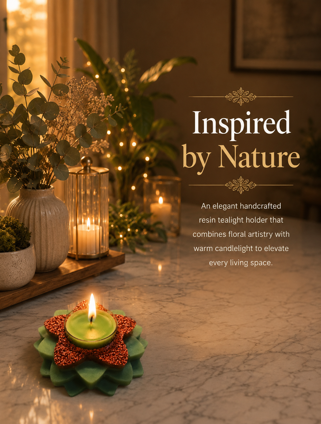 Handmade Lotus Tealight Candle Holder