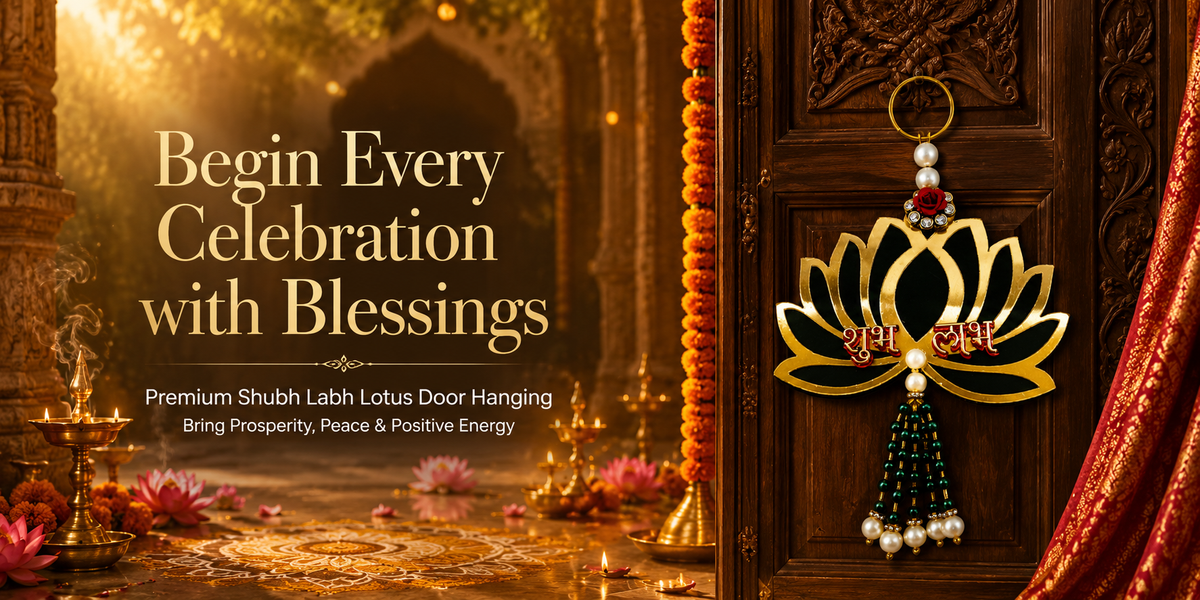 Handmade Lotus Shubh Labh Hanging – Decorative Door & Wall Décor for Home