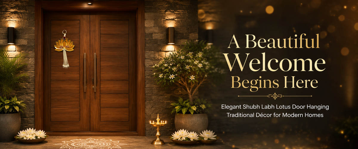 Handmade Lotus Shubh Labh Hanging – Decorative Door & Wall Décor for Home