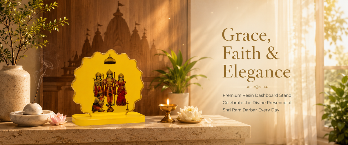 Handcrafted Ram Darbar Car Dashboard Idol Set
