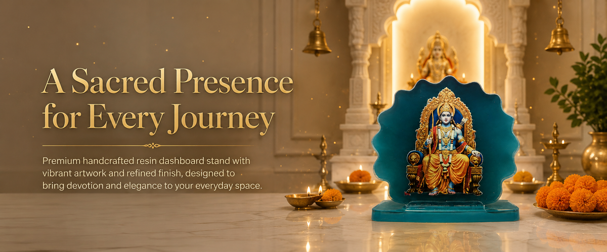 Handcrafted Shree Ram Car Dashboard Idol Set
