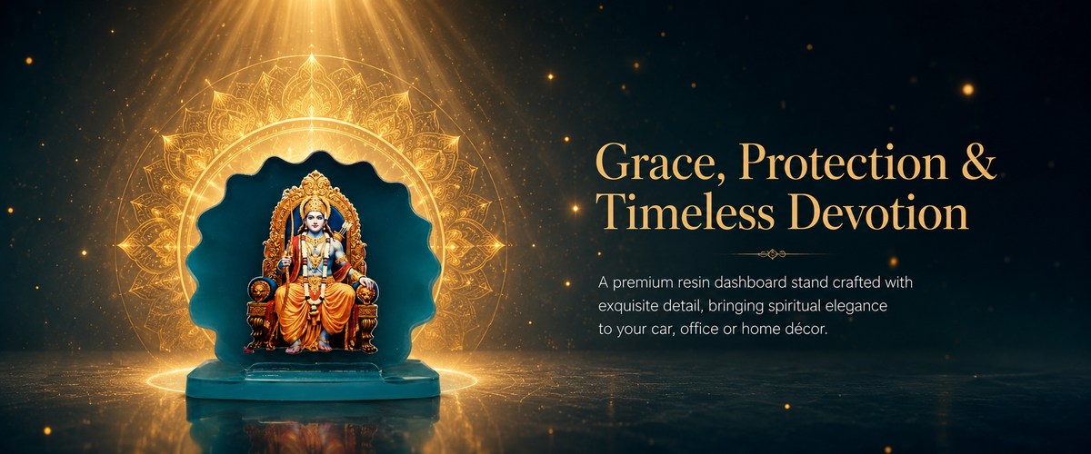 Handcrafted Shree Ram Car Dashboard Idol Set
