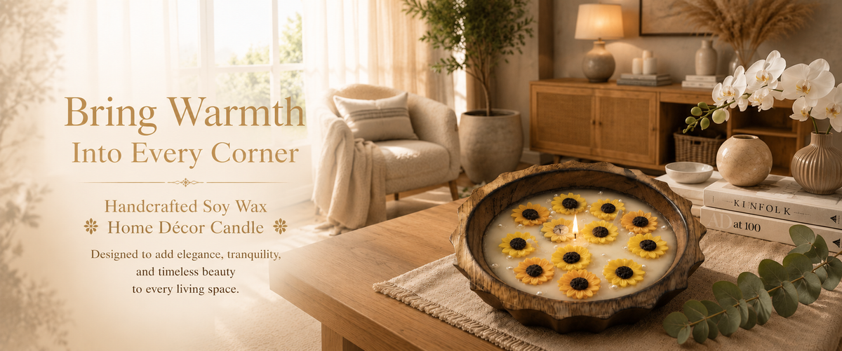 Sunflower Soy Wax Wooden Urli