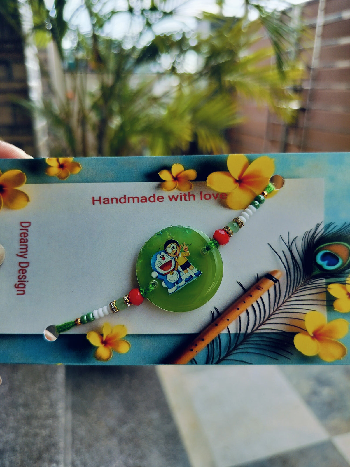 Doraemon & Nobita Resin Rakhi for Kids